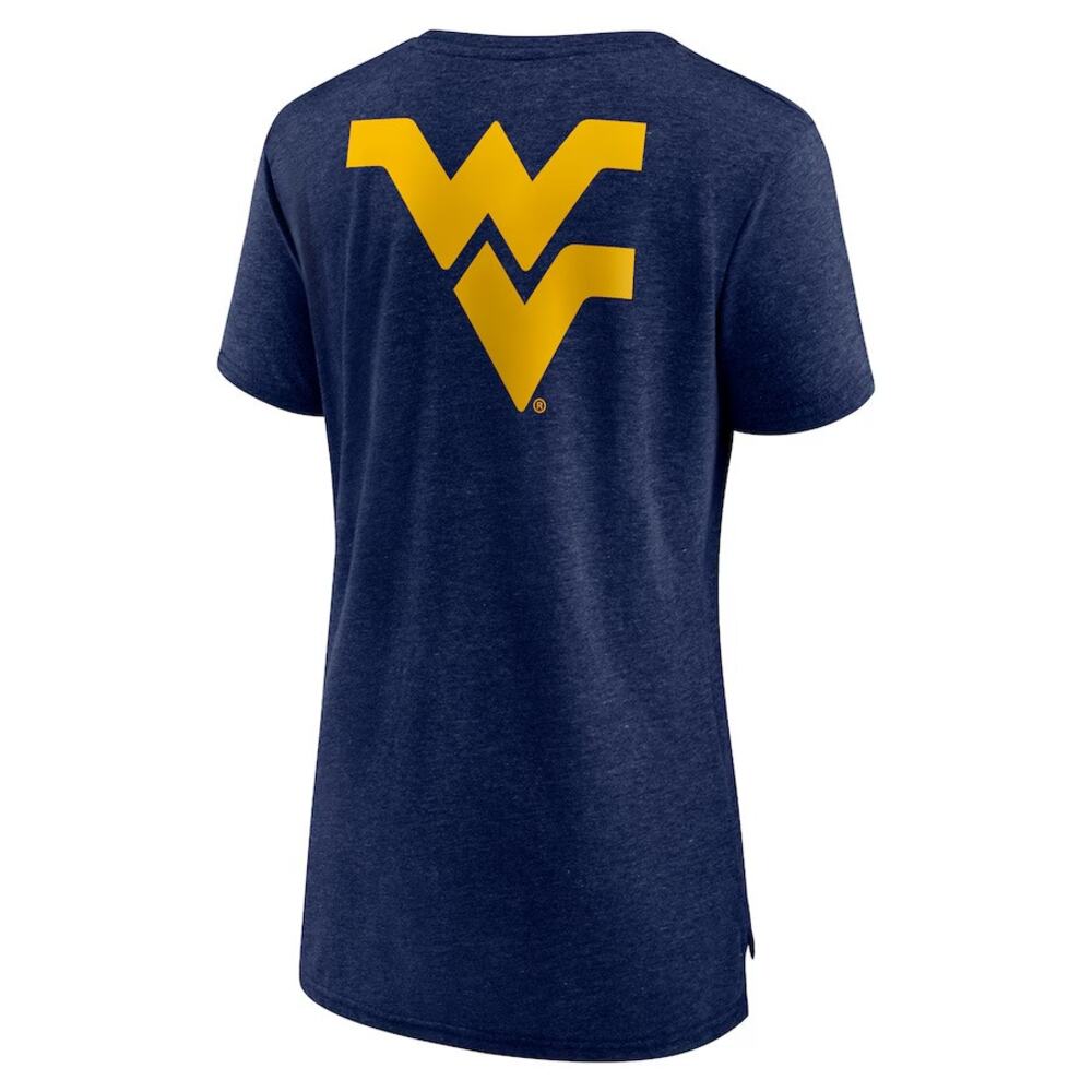 NWOT! Fanatics West Virginia Mountaineers Tri-Blend T-Shirt - Size 2XL - Picture 3 of 6